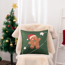 抱枕亞麻卡通印花居家床上靠墊抱枕聖誕節節慶派對裝飾聖誕掛飾聖誕佈置耶誕居家佈置, 圣誕雪人,45x45cm
