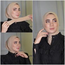 히잡 hijab 무슬림 저지 스카프 아바야 여성용 이슬람 드레스 머리 랩 터번 즉석 주름