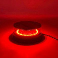 車頂磁吸燈 爆閃燈吸頂 防水LED黃色頻閃燈 爆閃警示燈 LED爆閃燈 24V警示燈 LED警示燈 強磁爆閃燈, 1個, 红色