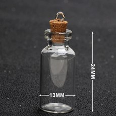 쿠쿠스토어 20개 미니어처 유리병 코르크 뚜껑 소원병 마법병 작은 메시지 DIY 공예 장식