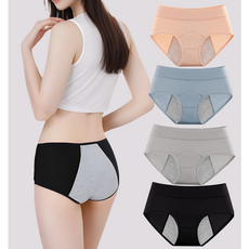피오코 위생팬티 생리팬티 여성 순면 샘방지 4종세트