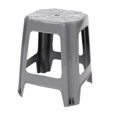 지오리빙 플라스틱 간이 의자, 사각(그레이)