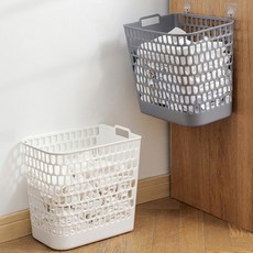 리빙셀렉트 걸이형 틈새보관 세탁 바구니, 블랙, 2개