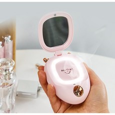 무드리빙 휴대용 미러 LED 미스트 수분보충 가습기, 핑크, GU-MD