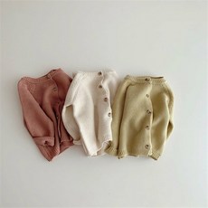 兒童圓領針織開衫