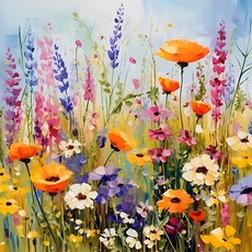 MH 보석십자수, 1개, 꽃밭 500*500mm