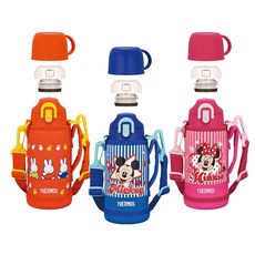 THERMOS膳魔師 2WAY不銹鋼兒童兩用水壺 保溫瓶保冷瓶 600ML FHO-601WF 米奇米妮米菲, 米奇, 1個