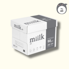 한국제지 밀크 복사용지 90g A4 PT 2 500매, A4 / 90g, 500매*5권, 2500매 A4 / 90g, 500매*5권, 2500매