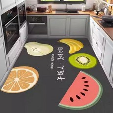 대형 규조토 발매트 싱크대 논슬립 주방매트 주방 40X60 신선한, 1개, D. 맛있는 순간