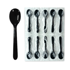 생활을그리다 12cm 개별포장 블랙 미니스푼, 100개, 1개입