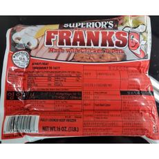 슈페리어 후랑크 소시지, 4개, 454g