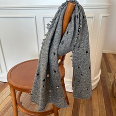 OVIP 廢土風破洞撕裂感圍巾，流蘇邊旅行拍照披肩，秋冬複古文藝鬥篷，桃園出貨