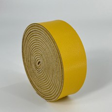 2.5cm 폭의 나파 질감 단면 합성 가죽 PU 스트립 1롤 두께 2mm DIY 액세서리 가방 스트랩 애완동물 목, [00] 2.5x100cm, 06 36 Yellow