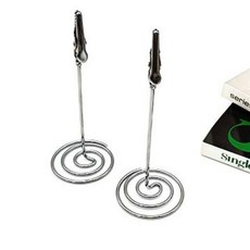 카페 홀더 메모 꽂이 쇼클립 실버 색상 식당 메뉴록 클립 지지대 986000ea (개), 본상품