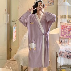 純棉浴袍 日系和服浴衣 寬鬆孕婦家居服