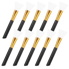 데일리 모델링 실리콘 얼굴 팩붓 팩브러쉬, 10개, 블랙