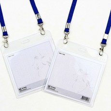 (제이명찰) 고급 스퀘어명찰 110x95mm (HNJ-1193) 행사 목걸이명찰, 본상품선택, 10개