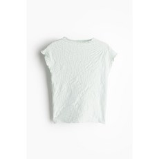 HM 브랜드관 자카드 저지 탑 페일 터쿼이스 1244947002