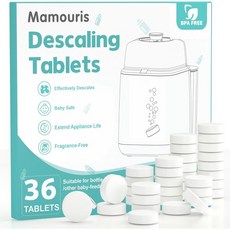 스케일 제거 정제 36개입 Momcozy 맘코지 베이비 브레자 g rownsy 파파블릭 병 세척기 세척제 세, 36개