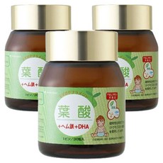 madonna 葉酸&血紅素鐵&DHA軟膠囊, 30顆, 3罐