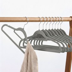 논슬립 벨벳 니트 어깨뿔방지 옷걸이 5P 세트, 회색벨벳, 5개