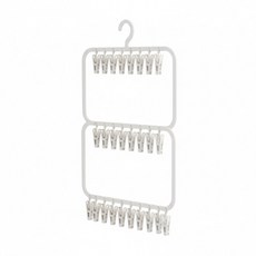 雙層26夾多功能衣夾 節省空間曬衣架, 1個, 【節省空間】多功能衣夾-雙層26夾