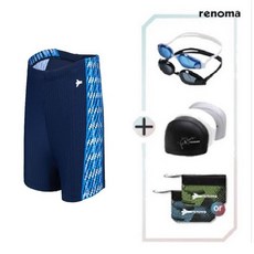 남성 2부 사각 실내 수영복 MS2E810_NV 8297304, NV105, BU/WH