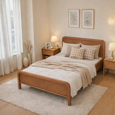 보루네오 아늑한 황토볼스프링Q퀸 온열 원목온돌침대(무료배송) BHP6014