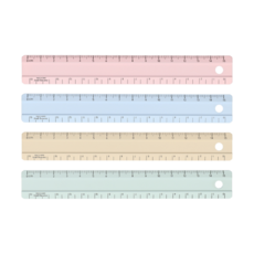 꼬맹이샵 모닝글로리 15cm 밀키컬러 자, 1개, 랜덤발송