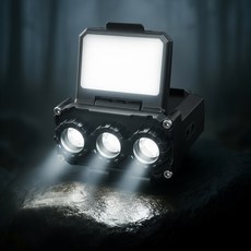 이하니 충전식 LED 헤드랜턴 캡라이트 등산 낚시 안전모 해루질 등산용 작업용 센서, 1개, 블랙