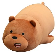 네이처타임즈 안고자는 곰 인형 베어, 28cm, 브라운, 1개