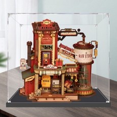 DIY 미니어처 아크릴 전시 케이스 방진 디스플레이 보관함, 1개