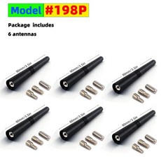 라디오 루프 마운트 블랙 길이 조절 자동차 나사 안테나 미니 숏 차량용, 2. 6 PCS