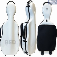 琴盒中提琴琴盒15/16/17寸地輪方形中提琴盒可調節尺寸多色中提琴玻璃鋼盒地輪樂器配件提琴盒, 白色(地輪), 1個