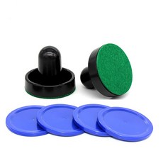 미니게임 에어하키 퍽세트 60mm, 60mm어택커 2개+플리스 2개+51mm 퍽4개, 블랙+블루, 1개