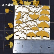 1/6 1/12 BLYTHE 클레이아트 인형소품 미니어처만들기 꽃 식물 합금 몰드, 스타일 A 은행잎, 기본 향