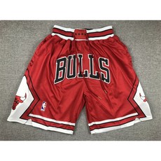 NBA 저스트 돈 불스 스탠다드 포켓 로고 자수 지퍼 볼 팬츠 반바지