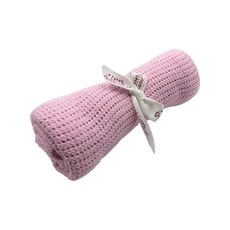 雪倫小舖洞洞毯 包巾 嬰兒被 針織透氣蓋毯, 粉