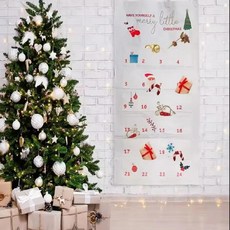 크리스마스 장식품 출현 달력 캔버스 브론징 숫자 벽 포켓, 1. ping dou