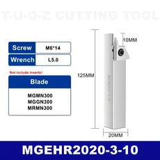 MGEHR 외부 홈 가공 2020 3232-1.5/2/2.5/3/4/5/6 선반 커터 바 CNC 홀더, 18 MGEHR2020-3-10-B