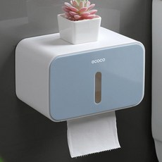 ecoco 먼지 방지 청결 도우미 휴지 케이스, 블루, 1개