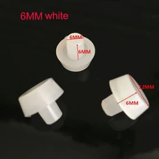 6mm 스냅온 홀 플러그 커버 캡 블랭킹 엔드 씰 스토퍼 PP 고무 검정색, 01 20pcs, 02 white