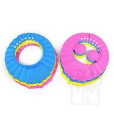 크기조절 샴푸캡 헤어캡 머리감기기, 귀마개형 블루, 1개