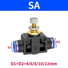 공압 피팅 PU PV PY PE PM PZA PK SA 4mm 10mm 플라스틱 호스 퀵 커플링 파이프 연결구, 01 1Pcs, 05 6mm, 02 SA