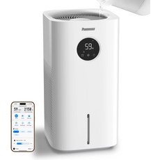 침실용 파워스케일 MF6 스마트 증발 1.8갤런 탑필 최대 700mLh 안개 없는 출력 WiFi 터치스크린 제어 자동 필터 건조 전기 분해 청소 조용한 절전 모드
