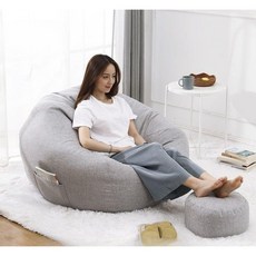 자취생 좌식 거실 빈백 모찌 소파 쫀득 독서의자 1인용 원룸, A. 라이트 그레이베개 포함R21, E. 70.00x80.00mm