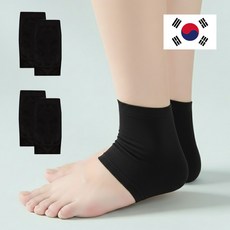오르네르 실리콘 뒤꿈치 각질케어 국산 보습 패드 양말, 블랙, 2세트