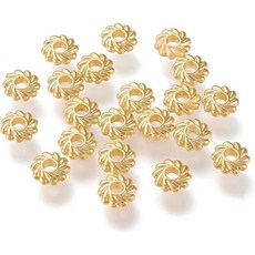 1팩 150개 합금 꽃받침 파츠 비즈 비즈부자재 팔찌 키링재료, golden