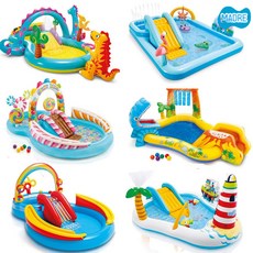 미니워터슬라이드 미끄럼틀 물놀이 풀장 에어 바운스 야외 펜션 베란다, 레인보우분수대, 1개