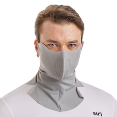 [수이골프 X시리즈 기본형] X2 라이트 UV 자외선 차단 스포츠 마스크 골프 등산 러닝 얼굴햇빛가리개 국내생산, 그레이, X2 기본